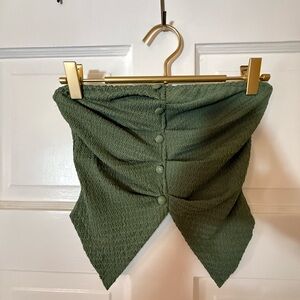 Elegant Green Ruched Top